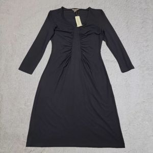 Tommy Bahama Dress Women's XS/TP Ruched V Neck Bodycon Stretch Long Sleeve NEW